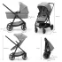 Kinderkraft NEWLY 4in1-ben Kombinált Babakocsi Classic Grey + MINK PRO Autósülés - Multifunkciós Rendszer, Újszülöttkortól Hosszú Távú Használatra