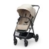 Kinderkraft Newly 4 az 1-ben Kombinált Multifunkciós Babakocsi Classic Beige + Mink PRO Hordozóval - Mózeskosár, Sportülés, Autós Hordozó és ISOFIX Alap Egyben, Kompakt és Elegáns Bézs Kivitelben
