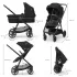 Kinderkraft Newly 4 az 1-ben Kombinált Multifunkciós Babakocsi Classic Black + Mink PRO Hordozóval - Mózeskosár, Sportülés, Autós Hordozó és ISOFIx Talp Egyben, Kompakt és Modern Fekete Kivitelben