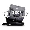 Kinderkraft I-Grow i-Size Autósülés 40-150cm Szürke - 360°-ban Forgatható ISOFIX Gyerekülés Újszülöttkortól 12 Éves Korig, Állítható Fejtámlával és Modern Szürke Kivitelben
