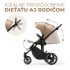Kinderkraft SELECT Prime 2 Prémium 3 az 1-ben Kombinált Babakocsi, Sandrose Beige - Exkluzív Újszülött Babakocsi Hordozóval, Mózeskosárral és Sportüléssel