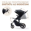 Kinderkraft Select Prime 2 3 az 1-ben Kombinált Prémium Babakocsi Venezian Black - Mózeskosár, Sportülés és Autós Hordozó Egyben, Könnyű Alumínium Vázzal és Elegáns Fekete Kivitelben