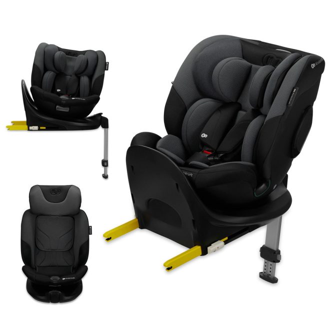Kinderkraft Select i-Fix Autósülés 40-150cm Grafitfekete - ISOFIX Rögzítésű, Állítható és Oldalvédelemmel Ellátott Prémium Gyermekülés