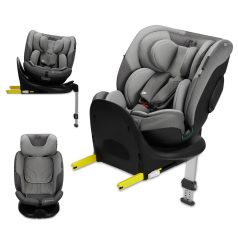   Kinderkraft Select i-Fix Autósülés 40-150cm Cool Grey - ISOFIX Rögzítésű, Állítható és Oldalvédelemmel Ellátott Prémium Gyermekülés