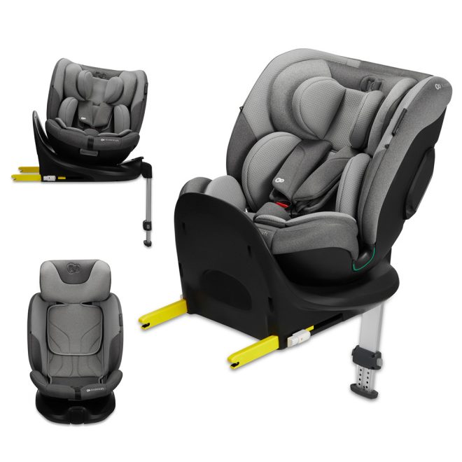 Kinderkraft Select i-Fix Autósülés 40-150cm Cool Grey - ISOFIX Rögzítésű, Állítható és Oldalvédelemmel Ellátott Prémium Gyermekülés