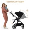 Kinderkraft Select Yoxi 2 az 1-ben Kombinált Prémium Babakocsi Pure Black - Mózeskosárból Sportüléssé Alakítható, Könnyű és Kompakt Váz, Elegáns Fekete Kivitelben