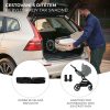 Kinderkraft Select Yoxi 2 az 1-ben Kombinált Prémium Babakocsi Pure Black - Mózeskosárból Sportüléssé Alakítható, Könnyű és Kompakt Váz, Elegáns Fekete Kivitelben