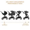 Kinderkraft Select Yoxi 2 az 1-ben Kombinált Prémium Babakocsi Moonlight Grey - Mózeskosárból Sportüléssé Alakítható, Könnyű és Kompakt Kivitelben, Elegáns Szürke Színben