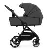 Kinderkraft Select Yoxi 2 az 1-ben Kombinált Prémium Babakocsi Moonlight Grey - Mózeskosárból Sportüléssé Alakítható, Könnyű és Kompakt Kivitelben, Elegáns Szürke Színben