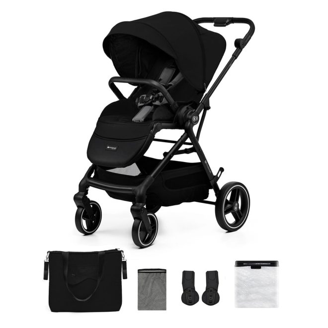 Kinderkraft SELECT Yoxi Sport Babakocsi Pure Black - Könnyű Váz, Modern Megjelenés
