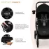 Kinderkraft SELECT Yoxi Sport Babakocsi Pure Black - Könnyű Váz, Modern Megjelenés