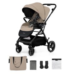   Kinderkraft SELECT YOxI Sport Babakocsi Sand Beige - Könnyű Alumínium Váz, Prémium Rugózás és Tágas Ülőrész