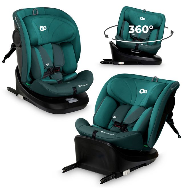 Kinderkraft I-Grow i-Size Autósülés 40-150 cm Kék - Állítható Isofix Gyerekülés Újszülött Kortól 12 Éves Korig