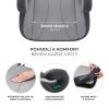 Kinderkraft i-Boost i-Size Ülésmagasító 135-150cm Grey - Könnyű és Biztonságos ISOFIX Gyerekülés 8 Éves Kortól, Modern Szürke Kivitelben