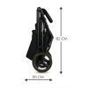 Kinderkraft Trig 3 Sport Babakocsi Onyx Black - Könnyű Összecsukás, Tágas Ülőrész és Teljes Rugózás