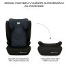 Kinderkraft i-Spark i-Size Autósülés 100-150cm Fekete - Biztonságos Gyerekülés ISOFIX Rögzítéssel, 3-12 Éves Korig, Kényelmes és Állítható Kialakítással