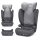 Kinderkraft i-Spark i-Size Autósülés 100-150cm Szürke - Biztonságos és Kényelmes Gyerekülés ISOFIX Rögzítéssel, 3-12 Éves Korig, Állítható Fejtámlával