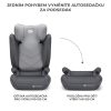 Kinderkraft i-Spark i-Size Autósülés 100-150cm Szürke - Biztonságos és Kényelmes Gyerekülés ISOFIX Rögzítéssel, 3-12 Éves Korig, Állítható Fejtámlával