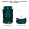 Kinderkraft i-Spark i-Size Autósülés 100-150cm Zöld - Biztonságos ISOFIX Gyerekülés 3-12 Éves Korig, Állítható Fejtámlával és Friss Zöld Színben