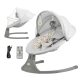 Kinderkraft Lumi 2 az 1-ben Prémium Pihenőszék és Hinta Light Grey - Elektromos Ringatás és Dallam Funkció Újszülötteknek 9 kg-ig, Puha és Stílusos Kivitelben