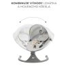 Kinderkraft Lumi 2 az 1-ben Prémium Pihenőszék és Hinta Light Grey - Elektromos Ringatás és Dallam Funkció Újszülötteknek 9 kg-ig, Puha és Stílusos Kivitelben