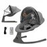 Kinderkraft Lumi 2 az 1-ben Ringató Ülés Melódiával 9kg-ig - Prémium Dark Grey Babahinta és Pihenőszék