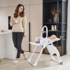 Kinderkraft Tummie Etetőszék Szürke - Összecsukható, Könnyű és Stabil Etetőszék Kivehető Tálcával, Modern Szürke Kialakítással