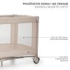 Kinderkraft Joy 2 Utazóágy Kiegészítőkkel Beige - Összecsukható Babaágy Pelenkázóval, Tárolóval és Cipzáras Oldalbejárattal, Praktikus Hordozótáskával
