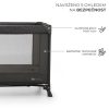 Kinderkraft Joy Utazóágy Light Grey - Összecsukható Babaágy Cipzáras Oldalbejárattal, Kerekekkel és Hordozótáskával, Világosszürke Kivitelben