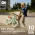 Kinderkraft Fly Plus Lökős Jármű Powder Pink - Stabil és Könnyen Irányítható Tolható Játékautó Szülőkarral, Tárolórekesszel és Hanghatásokkal, 1 Éves Kortól