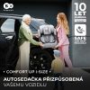 Kinderkraft Comfort Up i-Size Autósülés 76-150cm Happy Shapes - Kényelmes és Állítható Gyerekülés ISOFIX Opcióval, Vidám Mintás Kivitelben 15 Hónapostól 12 Éves Korig