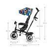 Kinderkraft Aston Háromkerekű Tricikli Happy Shape - Multifunkciós Gyerek Tricikli Napellenzővel, Dönthető Háttámlával és Szülőkarral, 9 Hónapos Kortól