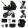 Kinderkraft Moov 2 Air 3 az 1-ben Kombinált Multifunkciós Babakocsi Pure Black - Mózeskosár, Sportülés és Autós Hordozó Egyben, Prémium Rugózással és Felfújható Kerekekkel
