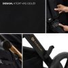 Kinderkraft Moov 2 Air 3 az 1-ben Kombinált Multifunkciós Babakocsi Pure Black - Mózeskosár, Sportülés és Autós Hordozó Egyben, Prémium Rugózással és Felfújható Kerekekkel