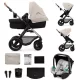 Kinderkraft Moov 2 Air 3 az 1-ben Kombinált Multifunkciós Babakocsi Moonlight Grey - Mózeskosár, Sportülés és Autós Hordozó Egyben, Felfújható Kerekekkel és Prémium Rugózással
