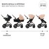 Kinderkraft Moov 2 Air 3 az 1-ben Kombinált Multifunkciós Babakocsi Homokbézs - Mózeskosár, Sportülés és Autós Hordozó Egyben, Prémium Rugózással és Felfújható Kerekekkel