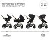 Kinderkraft Moov 2 3 az 1-ben Kombinált Multifunkciós Babakocsi Pure Black - Mózeskosár, Sportülés és Autós Hordozó Egyben, Habkerekekkel és Kompakt Fekete Kivitelben