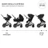 Kinderkraft Moov 2 3 az 1-ben Kombinált Multifunkciós Babakocsi Pure Black - Mózeskosár, Sportülés és Autós Hordozó Egyben, Habkerekekkel és Kompakt Fekete Kivitelben