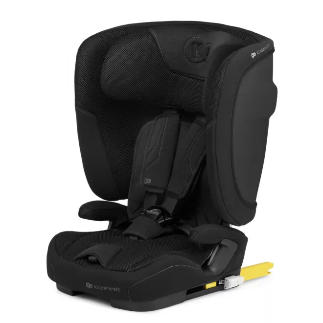 Kinderkraft Fix2Go i-Size Autósülés 76-150cm Fekete - Biztonságos ISOFIx Gyerekülés 15 Hónapostól 12 Éves Korig, Állítható Fejtámlával és Modern Fekete Kivitelben