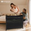 Kinderkraft Select Moon Dream Utazóágy Fekete - Összecsukható Babaágy Oldalsó Bejárattal, Emelhető Fekvőfelülettel és Praktikus Tárolóval