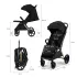 Kinderkraft Loom Sport Babakocsi Black - Kompakt és Könnyű, Stílusos Urbánus Dizájn