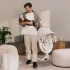 Kinderkraft SELECT TULSY 2 az 1-ben Lehátka és Hintáztató Beige - Prémium Minőségű Baba Pihenőszék 9kg-ig, Ergonomikus és Biztonságos