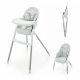 Kinderkraft Dinnly 2 az 1-ben Etetőszék - Szürke, Magasítóként is Használható Könnyen Tisztítható Babaetető