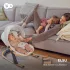 Kinderkraft Elsu Dönthető Babafotel Grey - Könnyű és Kényelmes Pihenőszék Újszülötteknek 0 Hónapostól 9 kg-ig, Puha Üléssel és Szürke Kivitelben