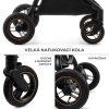 Kinderkraft Mitzy Air Sport Babakocsi Black - Könnyű és Kompakt Összecsukható Babakocsi Felfújható Kerekekkel, 6 Hónapostól, Elegáns Fekete Kivitelben