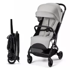   Kinderkraft Indy 3 Sport Babakocsi, Urban Grey - Könnyű, Összecsukható és Kompakt Városi Babakocsi újszülött kortól