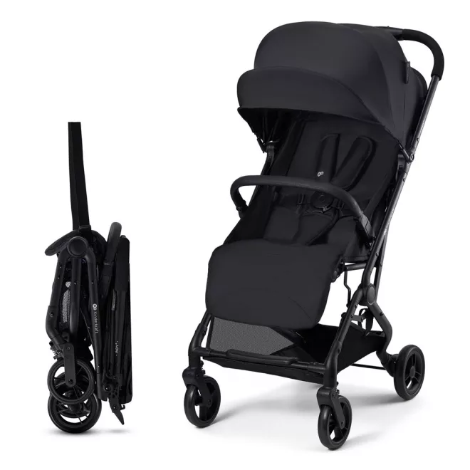 Kinderkraft Indy 3 Sport Babakocsi, Coal Black - Könnyű, Összecsukható és Kompakt Városi Babakocsi újszülött kortól
