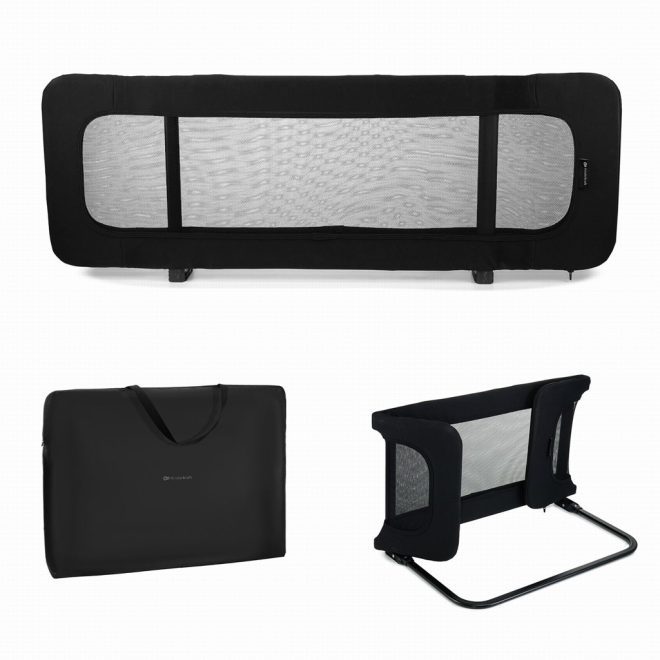 Kinderkraft Guard & Dream Ágyvédő, Fekete - Biztonságos Leesésgátló Gyermekágyhoz, Összecsukható és Könnyen Felszerelhető Kivitel