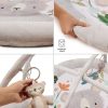 Kinderkraft Cozyplay Játszószőnyeg Játékívvel Light Grey - Puha Babaszőnyeg Levehető Játékokkal, Kényelmes és Biztonságos Fekvőhely Újszülötteknek