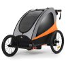 Kinderkraft Nava 3in1 Kerékpáros Utánfutó és Babakocsi Sunny Orange - Multifunkciós Szállítókocsi Újszülöttkortól, Könnyű Alumínium Vázzal, Futáshoz és Kerékpározáshoz is